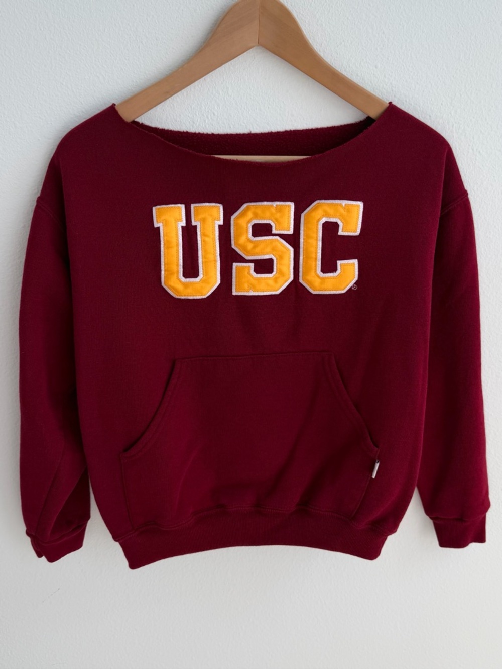 USC Trojans off-the-shoulder sweatshirt